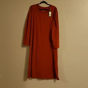 NWT Long sleeve Size 3X Dark Orange Dress